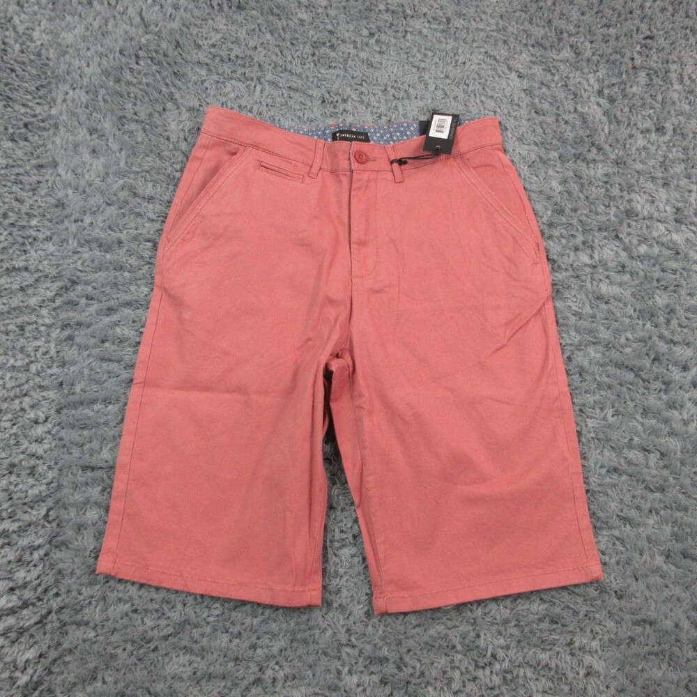 American Tall Shorts Mens 32T Pink Chino Flat Front Casual Big & Tall 31x12* NWT